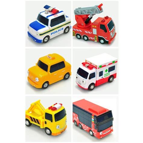 Little Bus TAYO FRIENDS Special Mini 6 Pcs Toy Set (Citu + Alice + Nuri ...