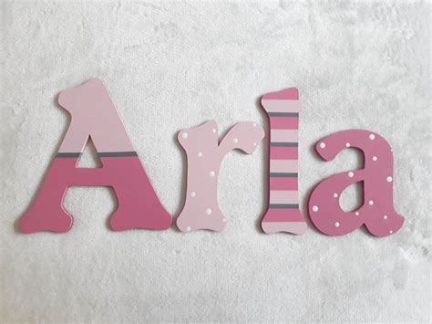 Personalised Names 10cm High For The Uppercase Letter Arla Design