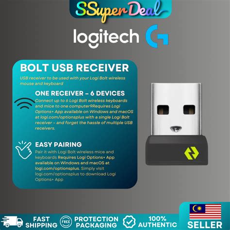 Logi Bolt Usb Receiver Usb Receiver To Be Used With Your Logi Bolt Wireless Mouse And Keyboard