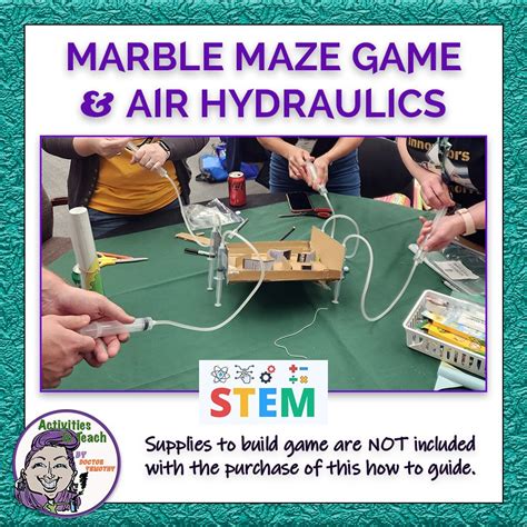 Stem Project Labyrinth Marble Maze Game With Air Hydraulics