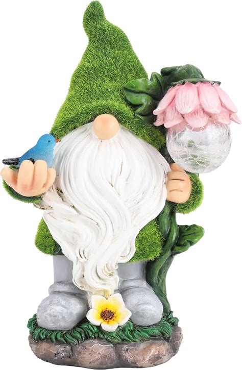 Amazon Jiasku Christmas Gnomes Outdoor Statue With Solar Magic Orb