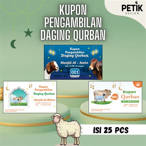 Jual Paket Kupon Qurban Idul Adha Kartu Pengambilan Daging Qurban