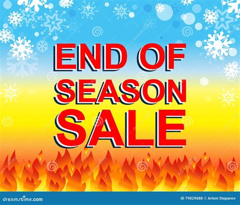 Big Winter Sale Poster With End Of Season Sale Text Advertising Vector