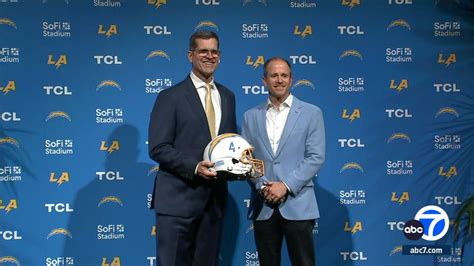 Los Angeles Chargers formally introduce Jim Harbaugh as new coach ...