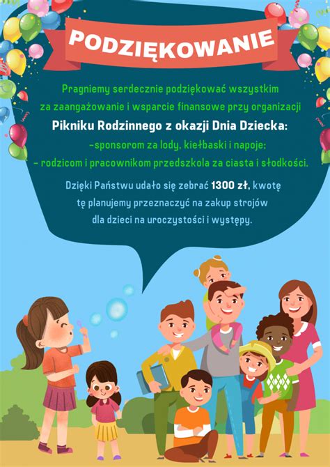 Piknik Rodzinny PODZIĘKOWANIE Przedszkole Publiczne Nr 18 w Rzeszowie