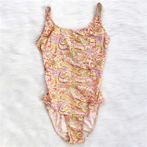 Peachy Paisley One Piece Swimsuit Nowstalgia