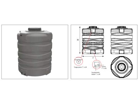 Serbatoio Acqua Potabile Telcom Aquarius NPB 1500 Litri Verticale