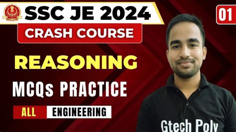 Reasoning Ssc Je 2024 Crash Course Lecture 1 Jeet Batch By Sachin Sir Youtube