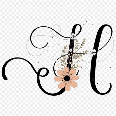 Letras Do Alfabeto H Letras De M O Flores E Vintage Png Letra H