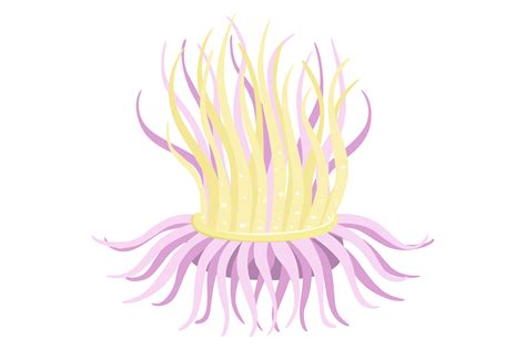 Cartoon Anemone Sea Predator Underwate Afbeelding Door Onyxproj