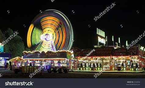 Funfair At Night Stock Photo 2164654 Shutterstock