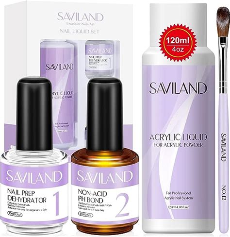 Saviland Acrylic Monomer Liquid Kit Acrylic Nail Kit With 120ml