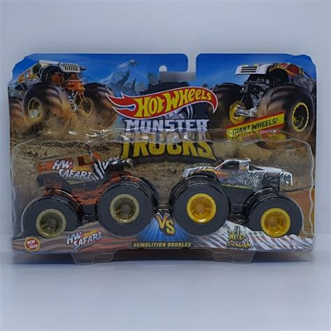 Jual Hot Wheels Monster Truck Trucks Demolitin Doubles Hw Safari Vs Wild Streak Di Lapak Fatur