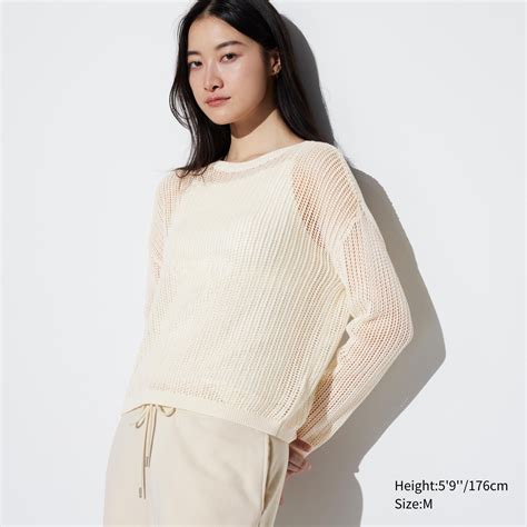 Cek Ide Styling Untuksweater Mesh Kerah Bulat Lengan Panjang Uniqlo Id