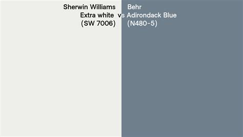 Sherwin Williams Extra White Sw Vs Behr Adirondack Blue N