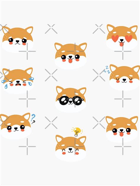 Corgi Set Sticker By Theclothcube Redbubble