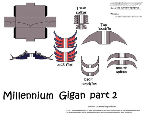 Millennium Gigan Part By Theswordofrainbows On Deviantart