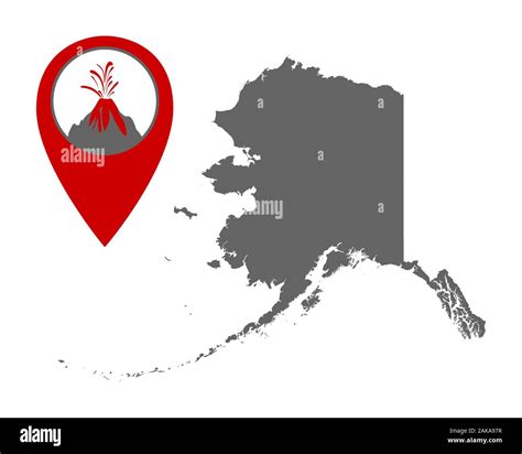 Alaska volcano map hi-res stock photography and images - Alamy