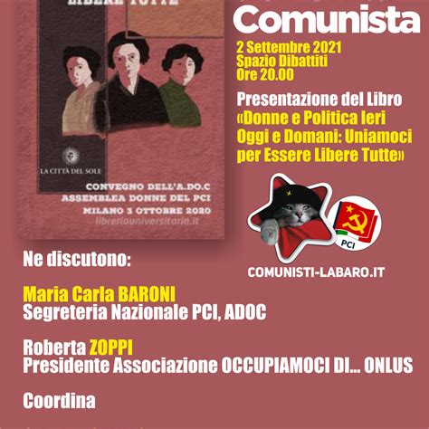 Festa Dellunit Comunista Presentazione Del Libro Donne E