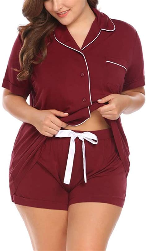 Involand Womens Plus Size Pajama Set