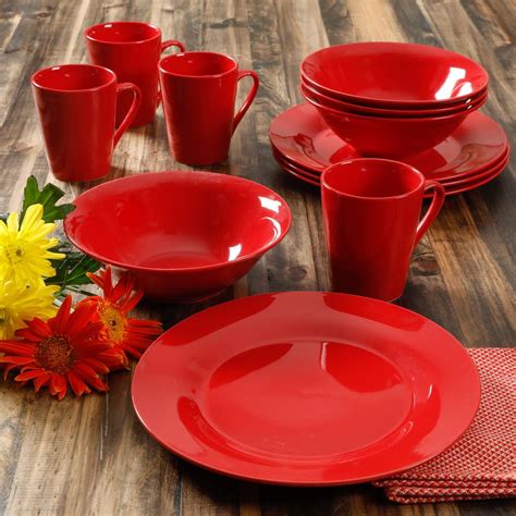 Red Dinnerware Tableware And Bar The Home Depot