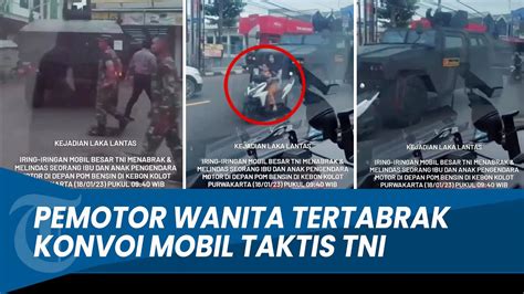 DETIK DETIK Pemotor Wanita Dan Anaknya Tertabrak Konvoi Mobil Taktis