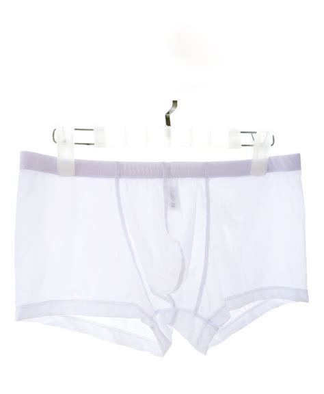 Sexy Respir Vel Boxer Shorts Homem De Seda Gelo U Convexo Bolsa Cueca