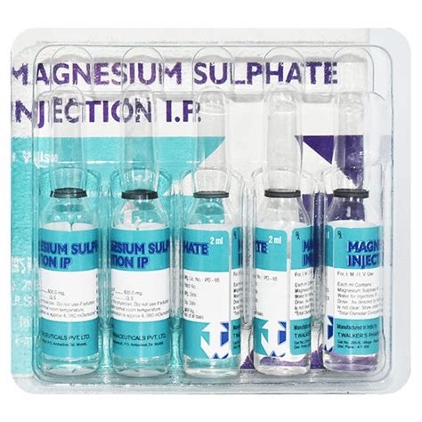 Buy Magnesium Sulphate Injection 2ml Online At Upto 25 Off Netmeds