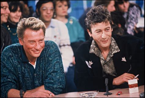 Photo Johnny Hallyday Et Alain Bashung Ensemble Sur Le Plateau D Une