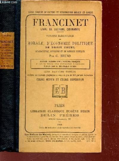 Francinet Livre De Lecture Courante Principes Elementaires De