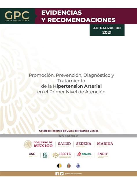 Promoción Prevención Diagnóstico Y Tratamiento De La Hipertensión Arterial En El Primer Nivel De