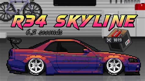 R34 SKYLINE 6 2seconds PIXEL CAR RACER YouTube