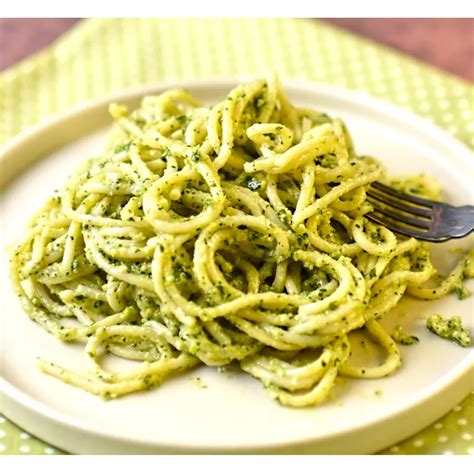 Spaghetti And Hazelnut Pesto With Broad Bean Miso