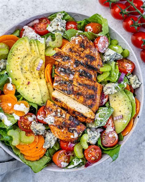 Delicious Grilled Buffalo Chicken Salad Healthy Fitness Meals