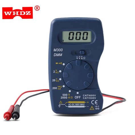 WHDZ M300 Mini Digitale Multimeter Pocket DMM AC DC Stroom Spanning