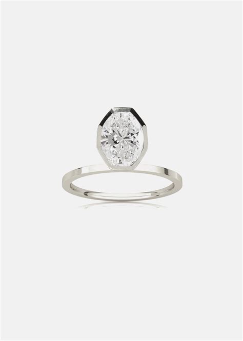 Floating Cosma Oval Diamond Ring Katkim