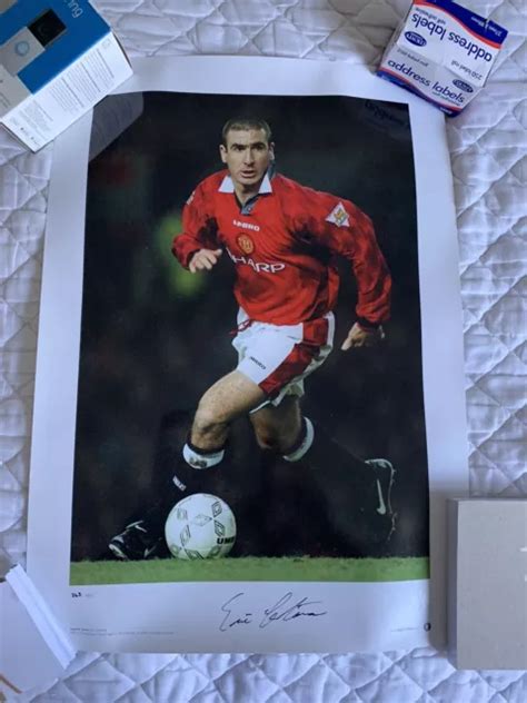 Eric Cantona Manchester United Fc Legend Signed Large Photo