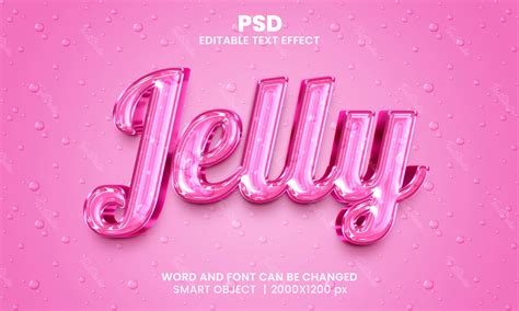 Jelly D Text Effect Free Photoshop Psd File