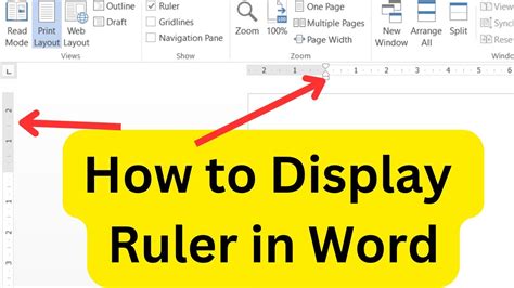 How To Insert Ruler In Word View Ruler In Word Document Youtube