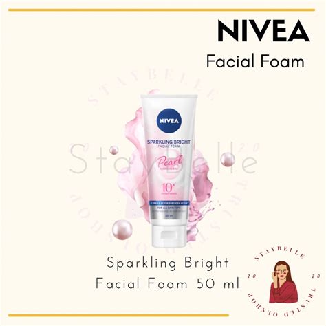 Jual Nivea Sparkling Bright Facial Foam 50 Ml Shopee Indonesia