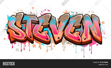 Steven Graffiti Name Image And Photo Free Trial Bigstock