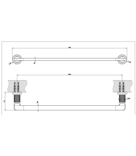 Gessi Series Inciso Linear Towel Holder Cm Art