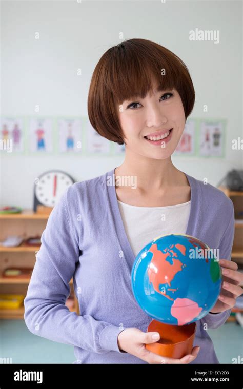 Female Kindergarten Teacher Stock Photo Alamy