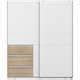 Armoire Portes Tiroirs Dorian Coloris Blanc Ch Ne Conforama