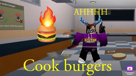 Cooking Burgers In Roblox Cook Burgers YouTube