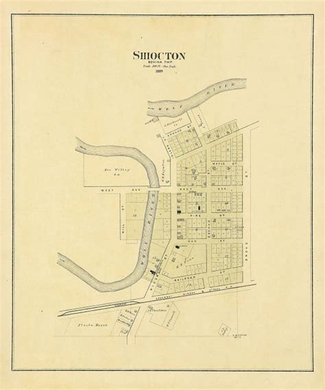 Town Map Of Shiocton Outagamie County Wisconsin Etsy