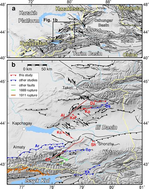 A Location Of The Tien Shan Range In Central Asia The Extent Of