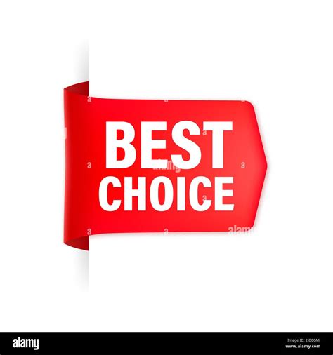 Vector Red Ribbon Best Choice Guaranteed Label Stock Vector Image