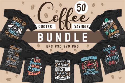 Coffee Bundle Quotes T Shirt Design Graphic By Universtock · Creative