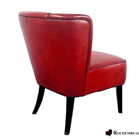 Fauteuil Cuir Basane Cocktail Rouge Ferrari